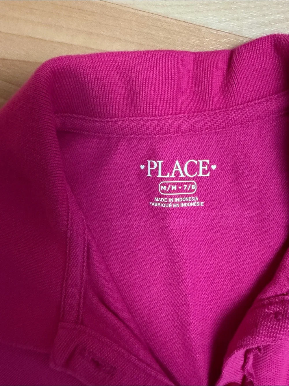 Children's Place Girls Polo Skater Dress Size 7/8 Magenta